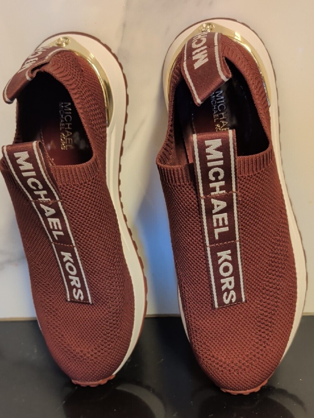 MICHAEL KORS Bodie Women's Slip-On Knit Sneakers Size 7 Used Exc - Picture 6 of 9